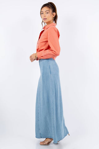 Tencel Denim Maxi Skirt