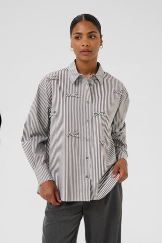 Marianne Striped Bow Shirt