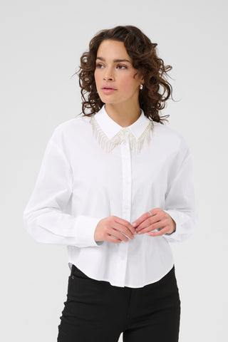 Roxanne Rhinestone Collar Shirt