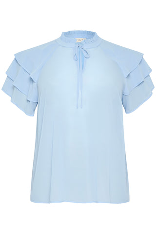 Nima Ruffle Sleeve Blouse