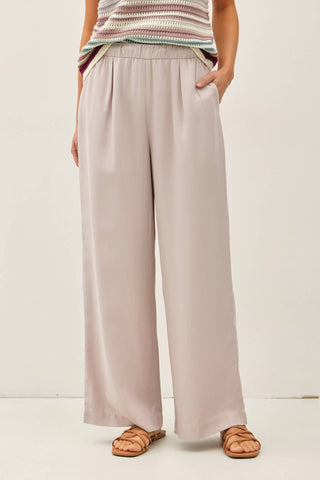 Sand Washed Tencel Wide Leg Pants