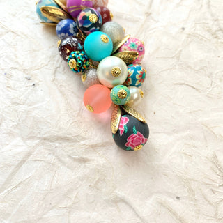 Bright Floral Purse Charm - New Design