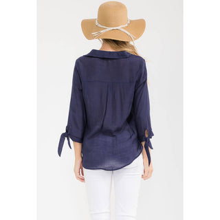 Farah Tie Sleeves Gauze Top