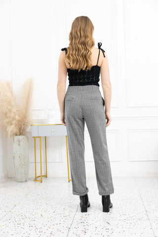 Soft Fall Plaid Trouser Pull On Pant
