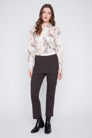 Zipper Pocket Front Seam Pants