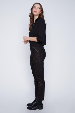 Zipper Pocket Snake Skin Pant