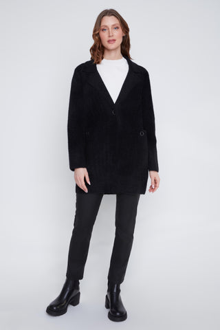 Faux Fur Knitted Jacket