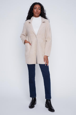 Faux Fur Knitted Jacket