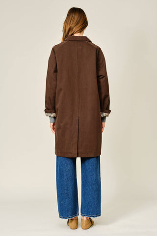 Eleanor Inside Check Midi Trench