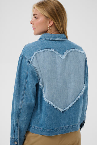 Pindre Heart Back Denim Jacket