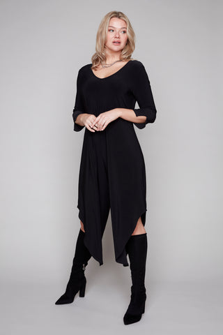 Open Leg 3/4 Sleeve Jumpsuit