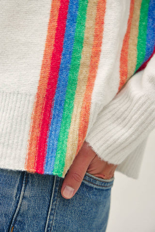 Wool Blend Rainbow Stripe Sweater