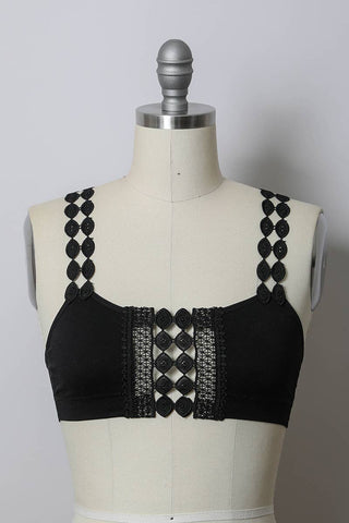 Soft Bohemian Lace Bralette with Applique Detail 😍