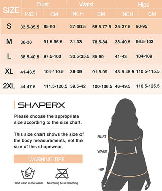 SHAPERX Open-Bust Mid-Thigh Bodysuit shapewear