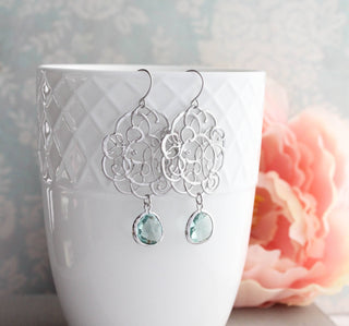 Silver Doodle Filigree Earrings