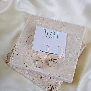 Aura // Clear Quartz Crystal Hoop Earrings
