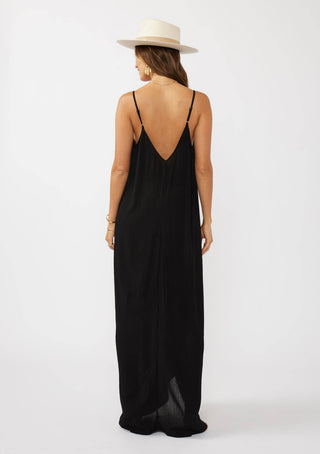 The Original V-Neck Cocoon Maxi Dress with Pockets