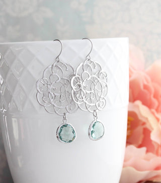 Silver Doodle Filigree Earrings