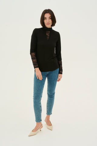Gomme LS Lace Inserts Top