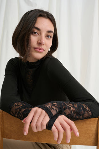 Gomme LS Lace Inserts Top