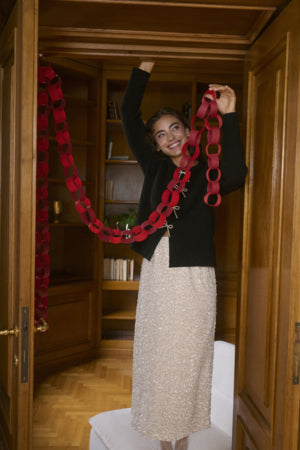 Nall Velvet Flat Sequin Skirt