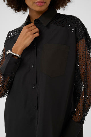 Pelena Sequin Sleeve Shirt