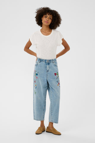 Tiala Ancieta Embroidery Denim Jogger