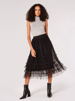 Eva Tulle Layered Midi Skirt