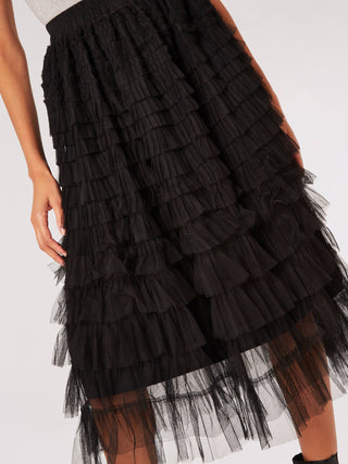 Eva Tulle Layered Midi Skirt