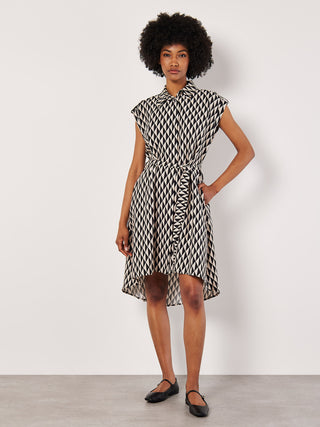 Geo Utility High Low Dress