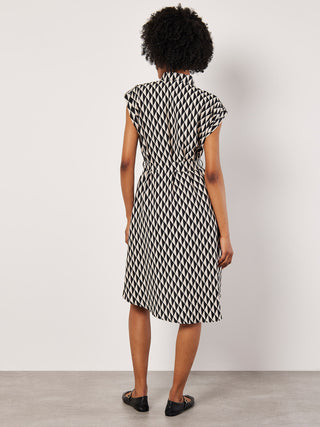 Geo Utility High Low Dress