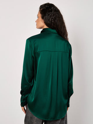 Jackie Satin High Low Shirt