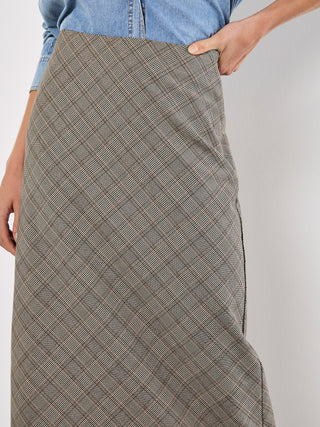 Heritage Check Bias Skirt