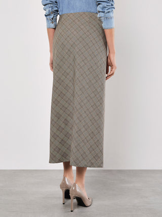 Heritage Check Bias Skirt