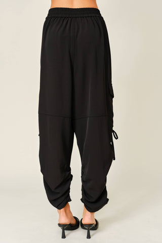 Cinch Side Cargo Lounge Dress Pants