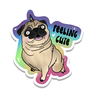 Pug Vinyl Sticker