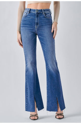 Happi High Waisted Split Flare Jean