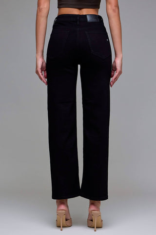 Jet Black Clean Stretch Straight