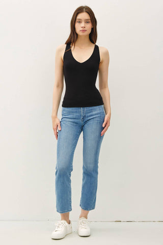 Basic Full Length V-Neck Tank