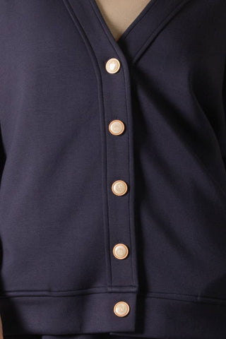 "Butter Modal" Pearl Button Cardigan