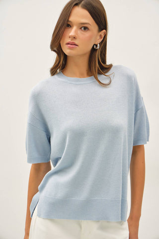 Wool Blend Soft Drop Shoulder Sweater