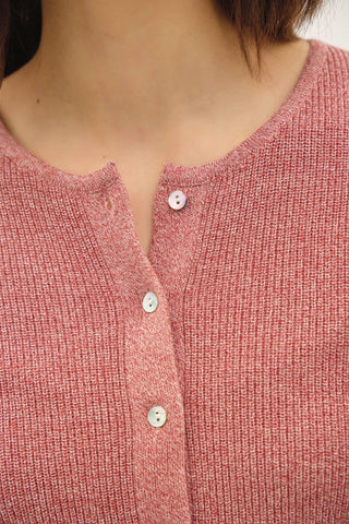 Ribbed Cotton Peplum Cardigan