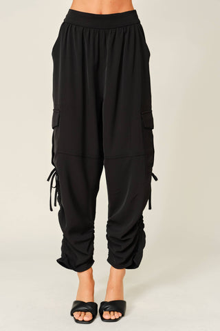 Cinch Side Cargo Lounge Dress Pants