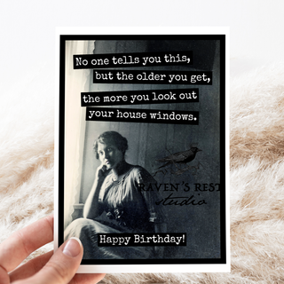 Birthday Card. No One Tells You This... Vintage Photo