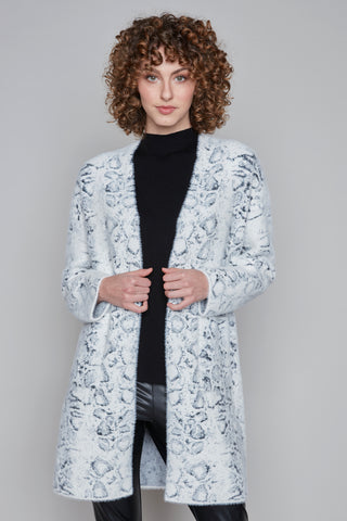 Cardigan Snowsnake Print