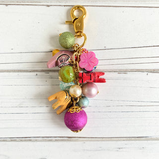 Colorful Animal Beaded Bag Charm & Keychain