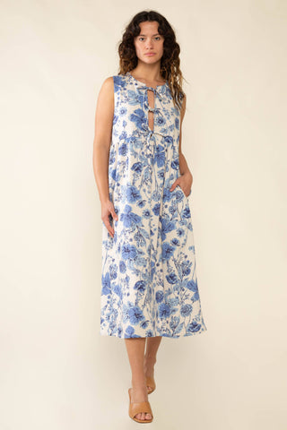 Sonoma Curvy Floral Tie Midi Dress