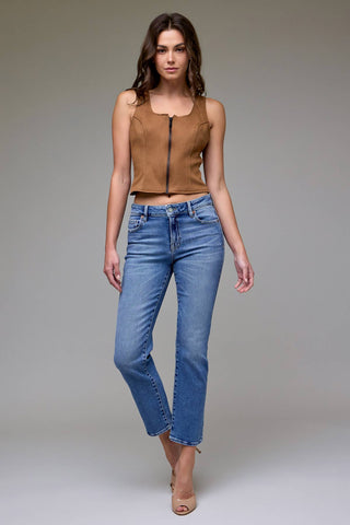 Medium Wash Clean Stretch Mid Rise Cigarette Skinny