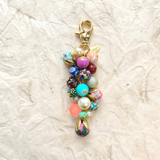 Bright Floral Purse Charm - New Design