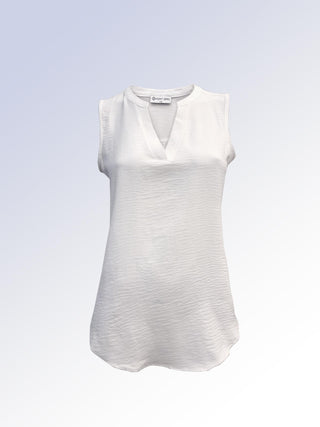 Sleeveless V Popover Tank Blouse